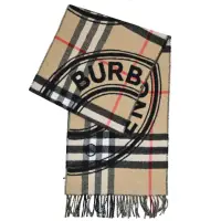 在飛比找momo購物網優惠-【BURBERRY 巴寶莉】經典品牌格紋LOGO雙面喀什米爾