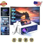 Compact 1080P Projector with WiFi/Bluetooth - Ideal for Home Theater & Gaming
