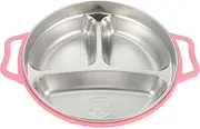 Angoily Compartment Plate Toddler Plate Steel Plate Compartment Trays Metal Plate Divided Plates for Adults Divided Dinner Tray Diet Plate Camping Luncheon Plates Food Pp -usable