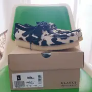 Clarks Originals Cow Print Hair On Wallabee 26176776- 9.5 US -7 UK Womens