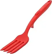 DINHEAROM Silicone Kitchen Forks Set Heatproof Multifunctional Forks for Baking Serving Pasta Stirfrying Modern Design