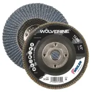 Weiler 31349 Wolverine 4-1/2" x 5/8"-11 UNC NUT Abrasive Flap Disc, 36 Grit Z...