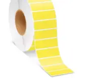 3X1 inch Yellow Thermal Direct Industrial Zebra Printer 3" Core Labels 5100 P/R