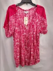 autograph peasant paisley pink print top size 20