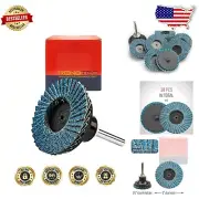 Versatile 2-Inch Zirconia Flap Discs - 30 Pack, Quick Change for Angle Grinders