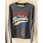 SUPERDRY 極度乾燥 正品 上衣 長T 刷毛 居家 簡約 文青 大地 藍灰色 L號