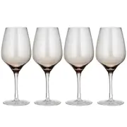 4PK Ladelle Prism 680ml Red Wine Glass Stemmed Drinkware/Glassware Set Noir