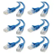 6PK Sansai 10m CAT5e Networking Patch Cable Ethernet Internet for PC/MAC Router