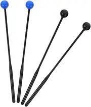 MINAOLULUS 2 Pairs Xylophone Mallets for Rubber Drumsticks with Plastic Handles for Marimba and Percussion Instruments for Beginners and Music Enthusiasts