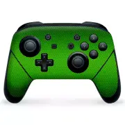 Nintendo Switch Pro Controller Skin Decal Vinyl - Lime Green carbon fiber look