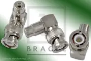 BNC MALE TO PHONE RCA FEMALE RIGHT ANGLE ADAPTER BRACKE BM50739