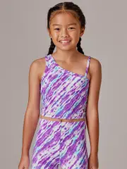 Running Bare Girls Activewear. Jane One Shoulder Singlet