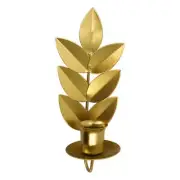 Metal Wall Holder with Wheat Shape Accent Sconce Candlestick Gift