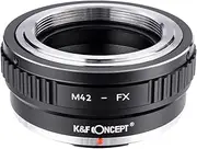 K&F Concept Lens Mount Adapter for M42 Mount Lens to Fujifilm X-Series FX Cameras, Fits for Fuji X-Pro1 X-Pro2 X-E1 X-M1 X-A1 X-E2 X-T1 X-A2 X-T10 X-E2s X-T2 X-A3