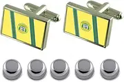 [Select Gifts] Shirt Dress Studs Hortolandia City Sao Paulo State Flag Cufflinks