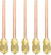 AIR Conditioner Access Valve 1/2 20 UNF Copper AC Refrigeration Filling Access Valve with CORE and Cap Remover for R410 R32 Pipe Lines