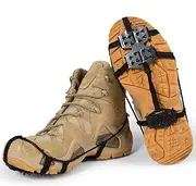 [Generic] Ice Cleats for Shoes and Boots, Traction Gripper Spikes Anti-Skid Ice Cleats, Walking Climbing Crampons Steel Anti-Slip Snow Grips for Hiking
