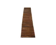 2.4m Wooden Garden Pathway Slats | Portable High Quality Weatherproof Garden Pathway - Charcoal, 2 Pieces, Straight