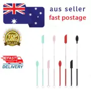 8Pcs MINI SILICONE SPOON AND SPATULA Reusable Telescopic Small Spoon And Spatula