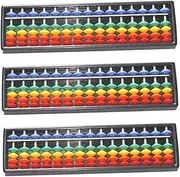 Kisangel 3pcs Abacus Digits Math Learning Tool for Portable Educational Arithmetic for Childrens Brain Development and Mental Calculation