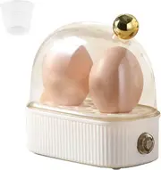 Egg Cooker 2 Eggs, Egg Steamer Compact Electric Egg Cooker, Best Egg Cooker Boils All Three Cooking Levels - Soft, Medium, Hard