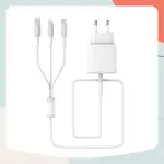 2 端口充電器杯, 電流輸出 2.4A, 帶 3 頭充電電纜, 用於 BOROFONE BA3A EZPLUG 平板電腦