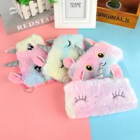 在飛比找樂天市場購物網優惠-Unicorn Plush School Pencil Ca