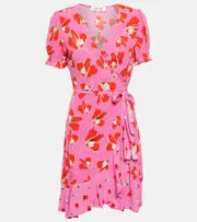 [Diane von Furstenberg] Diane von Furstenberg Emilia printed wrap minidress AU 16 multicoloured