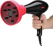 Universal Hair Diffuser, Volumizing Universal Hair Diffuser, Foldable Folding Hairdryer Hair Blower Dryer Diffuser Cover, Styling Hairdressing Tool, 5Colors Optional (Red)