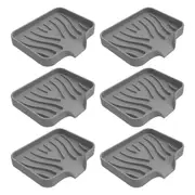 Soap tray with drainage silicone soap holder, 6 soap trays for bathroom shower kitchen sponge accessories storage, soap tray for keeping soap dry and