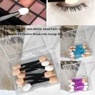 10pcs Double Sided Eyeshadow Stick Brush Portable Smudge Eye Nail Brush