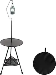Portable Camping Table – Lightweight Aluminum Roll-Up Tabletop with Adjustable Height and Carry Bag | Ideal for Outdoor Dining, Picnic, Beach, Backpacking, and Travel Adventures