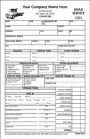 2000 Custom Towing Road Service Forms, 2 Part Carbonless / 5.5x8.5 / TMG015