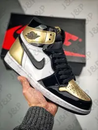 在飛比找Yahoo!奇摩拍賣優惠-NIKE Air Jordan 1 Gold Toe 黑金