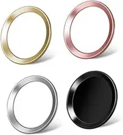 MOTHNUR Metal Home Button Sticker for Fingerprint Recognition White with Silver Edge Packaging Polymer Material for Enhanced Touch Sensation Against Dust and Sweat