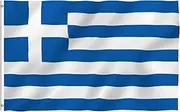 ANLEY® [Fly Breeze] 3x5 Foot Greece Flag - Vivid Color and UV Fade Resistant - Canvas Header and Double Stitched - Greek National Flags Polyester with Brass Grommets 3 X 5 Ft