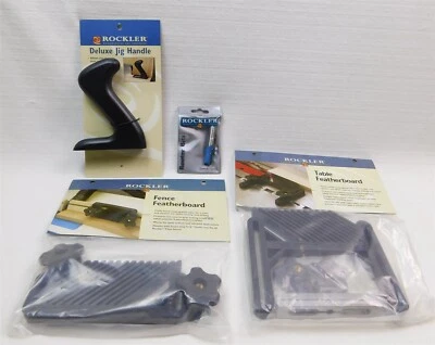 NEW Rockler Woodworking Table Fence Featherboard Router Bits Deluxe Jig Handle