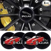 4Pcs/Lots 65mm For Jaguar Car Wheel Center Hub Caps Emblem Sticker Decal Cover External Accessories