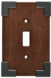 Brainerd - Rowland - Single Switch Plate - Charcoal Ebony and Soft Iron