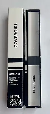 2-Pack New COVERGIRL Outlast Moisturizing Lip Topcoat Top Coat in Clear (Boxed)