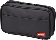 Lihit Lab Zipper Pen Case, 7.9 × 2 × 4.7 Inches, Black (A7551-24)