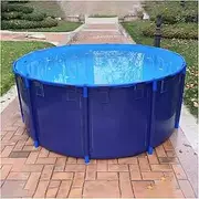 Pool Canvas Fish Pond, Large Capacity Fish Tank Above Ground, Canvas Fish Pond Reservoir with Drain Valve, Aquarium Water Storage Tank(1.3x1m)