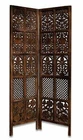 INDIAN ANTIQUE FURNITURE HANDCRAFT WOODEN PARTITION SCREEN ROOM DIVIDER 2 PANELS