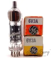 2 General Electric 6V3A/6Д20П Damper Flyback Diode TV Sweep Valve- BangyBang Tub