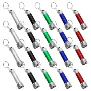 20 Packs Mini LED Flashlights 2.7 Inch Pocket Flashlight Keychain 5 Bulbs LED