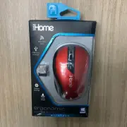 iHome Ergonomic Wireless Desktop Mouse Color Red Windows Mac Click Wheel