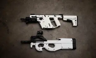 【酷愛KUI】【白色限量款】KRYTAC KRISS VECTOR全金屬電動槍 衝鋒槍 短劍 雙匣 長短彈匣~40003
