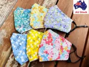 Floral Reusable Cotton Face Mask Washable adjustable Filter pocket 3 layer