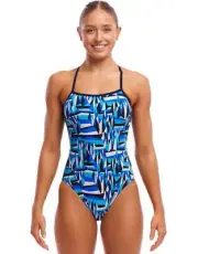 Funkita Polar Caps Single Strap Swimsuit - Blue