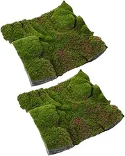 Indoor Outdoor Decorative Moss Carpet 2pcs Artificial Moss Mat Synthetic Grass Carpet Rug Handmade
